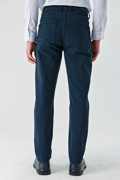 Koyu Lacivert Pamuklu 5 Cep Casual Slim Fit 5 Cep Pantolon 1003240318 - 10