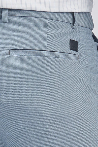 Mavi Esnek Lastikli Yandan Cepli Casual Slim Fit Ayarlanabilir Kemer Pantolon 1003240162 - Resim 6