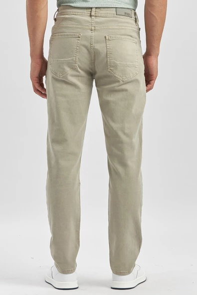 Koyu Bej Pamuklu 5 Cep Casual Slim Fit 5 Cep Pantolon 1003240319 - 5