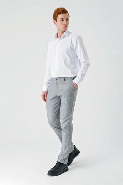 Siyah Keten Lastikli Yandan Cepli Casual Comfort Fit Jogger Pantolon 1003240159 - Resim 4