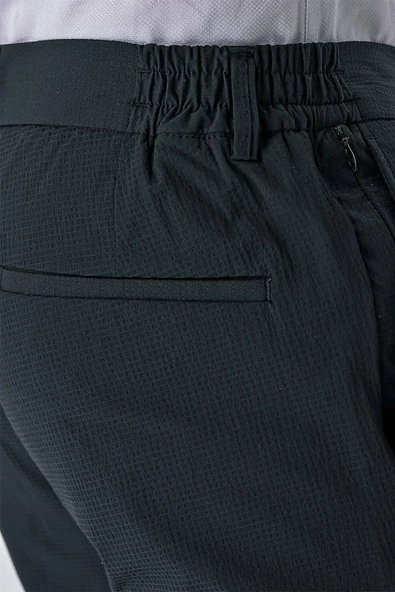 Siyah Pamuklu Yandan Cepli Casual Slim Fit Jogger Pantolon 1003240206 - Resim 7