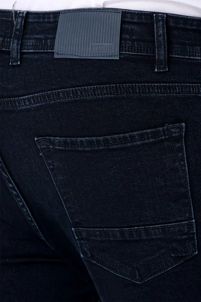 Koyu Lacivert Gabardin Likralı 5 Cep Slim Fit Dar Kesim Casual Denim Pantolon 1023235161 - 6