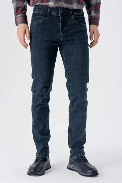 Siyah Gabardin %100 Pamuk 5 Cep Slim Fit Dar Kesim Casual Denim Pantolon 1023235163
