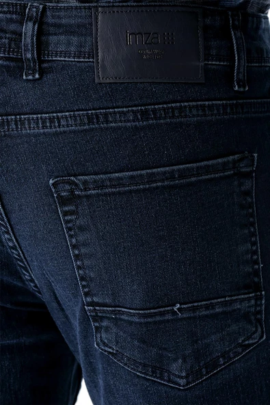 Koyu Lacivert Gabardin %100 Pamuk 5 Cep Slim Fit Dar Kesim Casual Denim Pantolon 1023235163 - 2