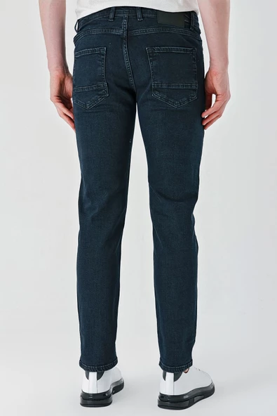 Koyu Kahverengi Gabardin 5 Cepli Slim Fit Dar Kesim Casual Denim Jean Kot Pantolon 1023240150 - Resim 5