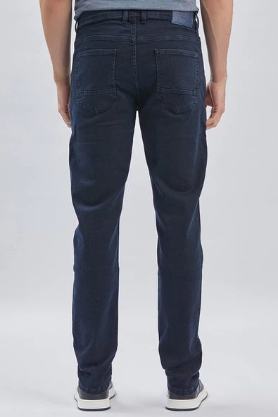Koyu Lacivert Gabardin Pamuklu 5 Cepli Slim Fit Dar Kesim Casual Denim Pantolon 1023240158 - 6