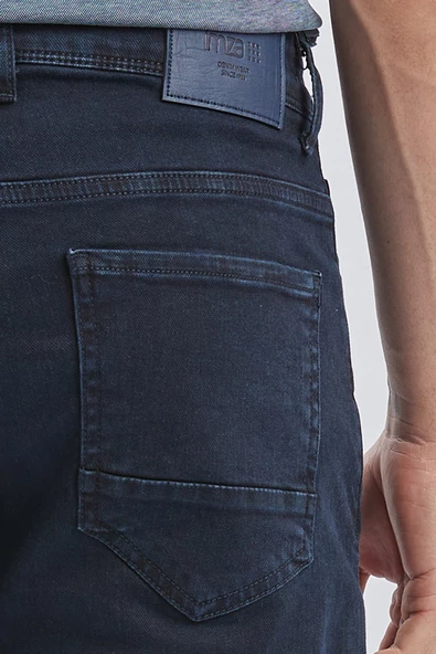 Koyu Lacivert Gabardin Pamuklu 5 Cepli Slim Fit Dar Kesim Casual Denim Pantolon 1023240158 - 5