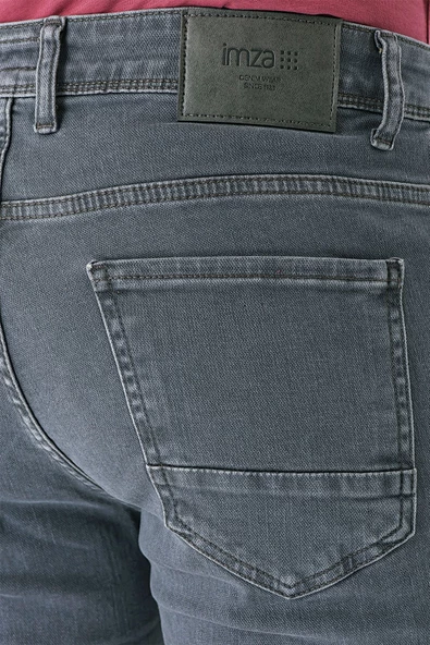 Füme Gabardin Pamuklu 5 Cepli Slim Fit Dar Kesim Casual Denim Pantolon 1023240151 - 5