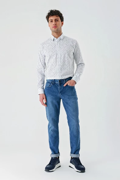 Mavi Gabardin Pamuklu 5 Cepli Slim Fit Dar Kesim Casual Denim Pantolon 1023240154 - 6