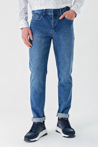 Mavi Gabardin Pamuklu 5 Cepli Slim Fit Dar Kesim Casual Denim Pantolon 1023240154 - 2
