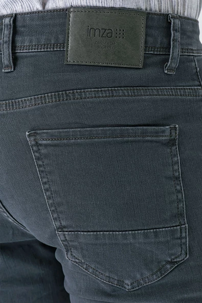 Koyu Antrasit Gabardin Pamuklu 5 Cepli Slim Fit Dar Kesim Casual Denim Pantolon 1023240151 - 5