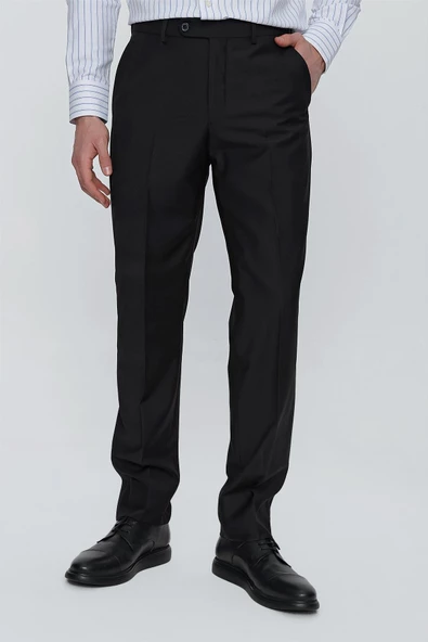 Siyah Yandan Cepli Comfort Fit Classic Pantolon 1003235005