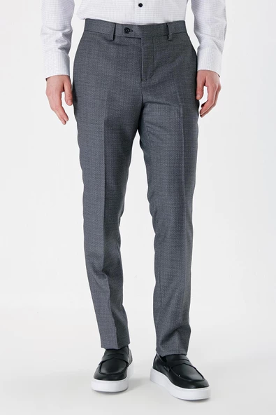 Füme Esnek Yandan Cepli Slim Fit Classic Pantolon 1003240153