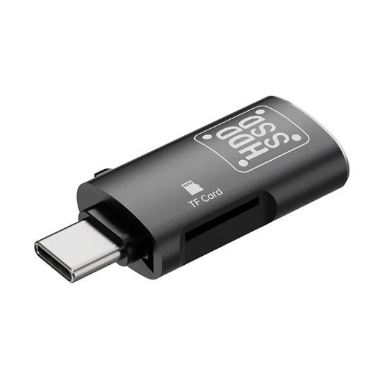 Polham 2in1 Type C To TF Kart ve USB Çevirici OTG Adaptör, Şarj ve Data Aktarım OTG Çeviricisi, Yüksek Hızlı