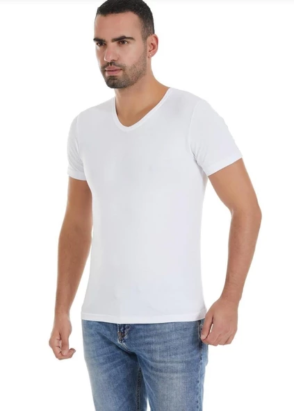 YILDIZ 150 ERKEK MODAL V YAKA KISA KOL ATLET 12 ADET
