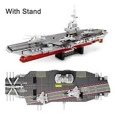 Uçak Gemisi Lego Yapı Blokları Seti 546 Parça 6-8 Yaş Donanma Savaş Gemisi Modeli Kit - 5