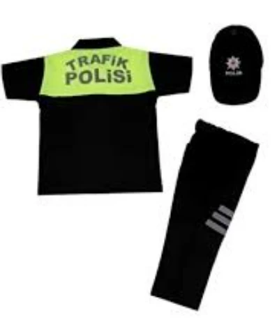 Uğur Böceği Çocuk Polo Yaka Kısa Kol Polis Takımı Trafik Sarı - 2