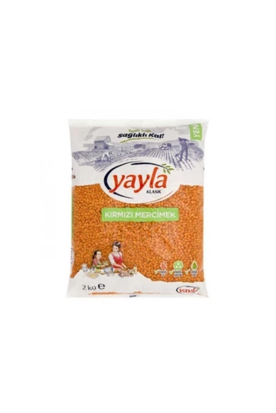 Yayla Yerli Kırmızı Mercimek 2 kg