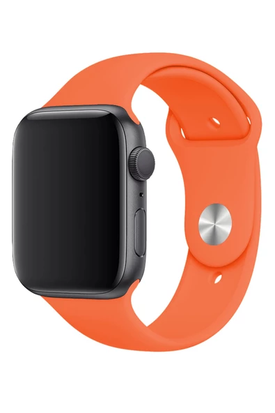 Apple Watch Uyumlu Silikon Kordon 2 3 4 5 6 Seri 38 - 40 Mm Pudra Pembe - 9