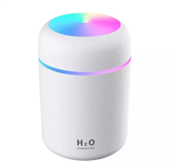 Ultrasonik Hava Nemlendirici Buhar Makinesi Ve Aroma Difüzörü Led Işıklı 300ml Hava Oda Araç - 8