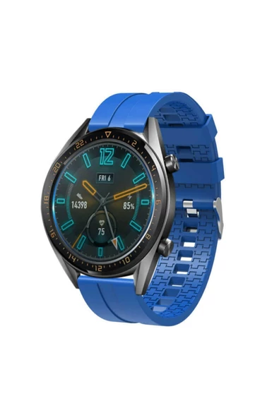 Huawei Gt  Gt 2 Honor Magic Watch Uyumlu 2 46mm Akıllı Saat Silikon Kordon Siyah - 11