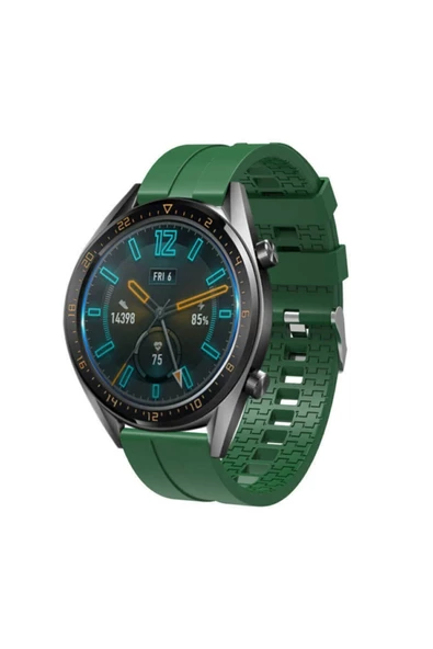 Huawei Gt  Gt 2 Honor Magic Watch Uyumlu 2 46mm Akıllı Saat Silikon Kordon Siyah - 6