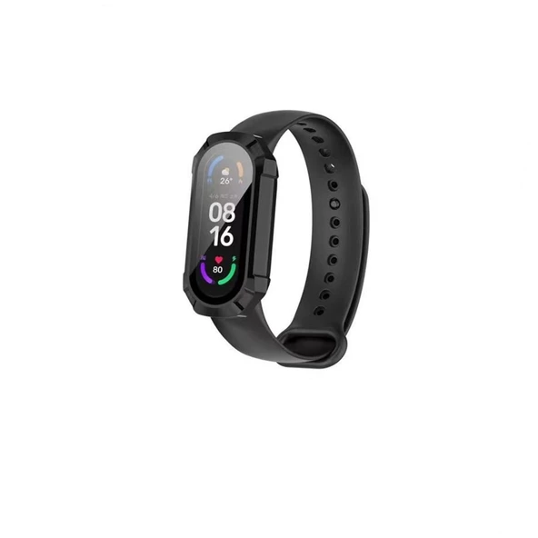 Xiaomi Mi Band 7 Uyumlu Ekran Ve Kasa Koruyucu Silikon Kılıf 360 Tam Koruma - 7