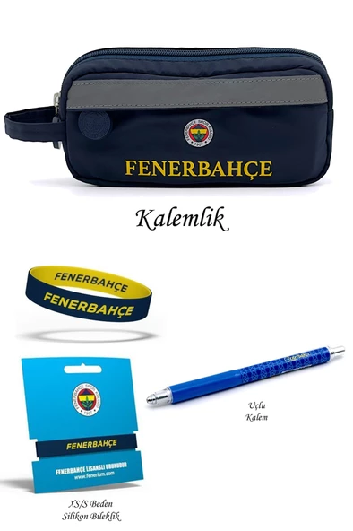Fenerbahçe Orijinal Kalemlik & Uçlu Kalem & Bileklik Set Hediyelik Ahşap Kutulu - 2