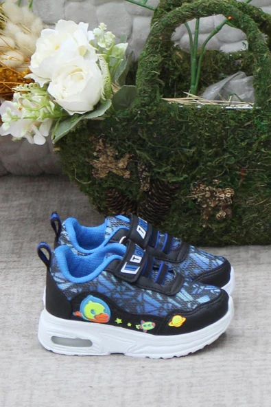 Fort 0771 Siyah Saks Figürlü Hafif Taban Işıklı Erkek Çocuk Ayakkabı ürün görseli