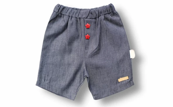 Vip Yaka Şapkalı Kısa Kollu Sweat 3lü Erkek Bebek Takımı Gri - Resim 3