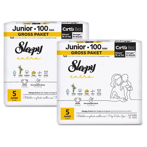 Sleepy Extra Günlük Aktivite Gross Paket Bebek Bezi 5 Numara Junior 200 Adet - 3
