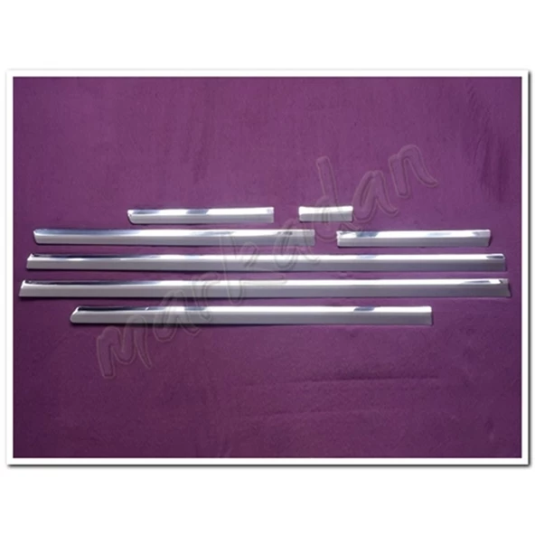 WOC Chrome VW T5 Caravelle Uzun Şasi Çift Sürgülü Krom Yan Kapı Çıtası 2003-2014 7 Parça Paslanmaz Çelik ürün görseli