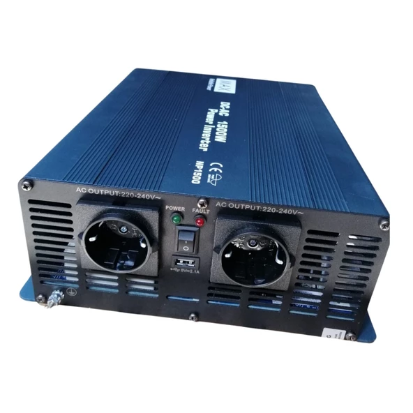 MAX DC-AC 12V 1500W Tam Sinüs Inverter - Resim 7