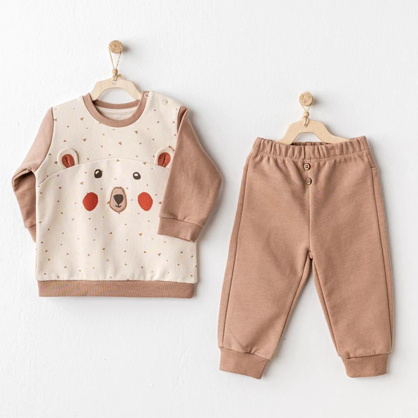 Erkek Bebek Takım 2'li Set Adventurous Bear AC25026 - Resim 2