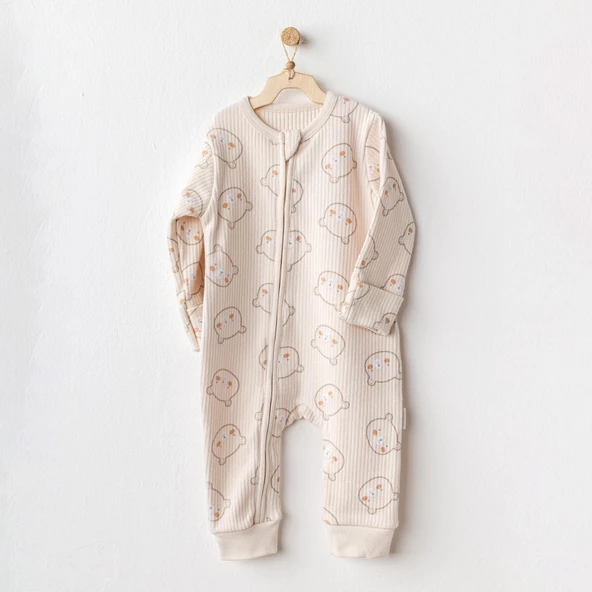 Erkek Bebek Tulum Romper Bear Time AC25183 - 3