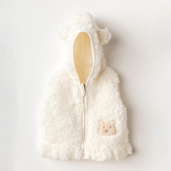 Kız Bebek Yelek Vest Plush Basic AC25138 - 6