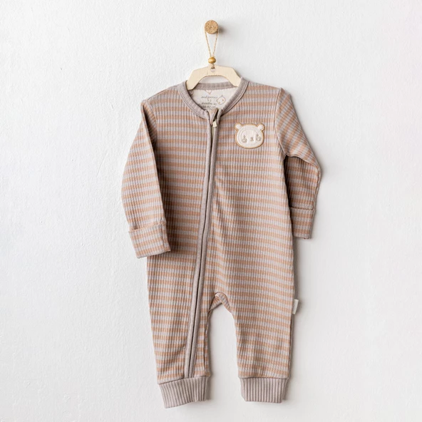 Erkek Bebek Tulum Romper Bear Time AC25184 - Resim 2