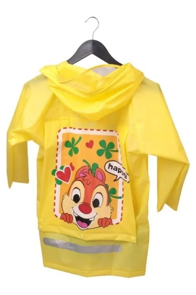 Hayvan Figürlü Kapüşonlu Çocuk Yağmurluk - Unisex Çocuk Yağmurluğu Rüzgarlık - 4