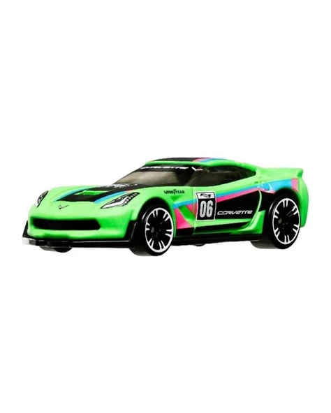 Hot Wheels Neon Yarış Arabası Corvette C7 Z06 HRW81 - 3