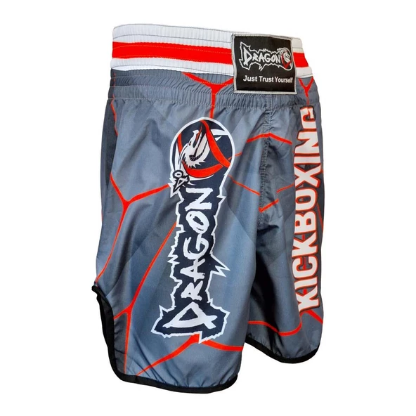 DragonDo KB243 Kick Boks Şortu Kick Boxing Antrenman Şortu Gri Desenli Şort - 5