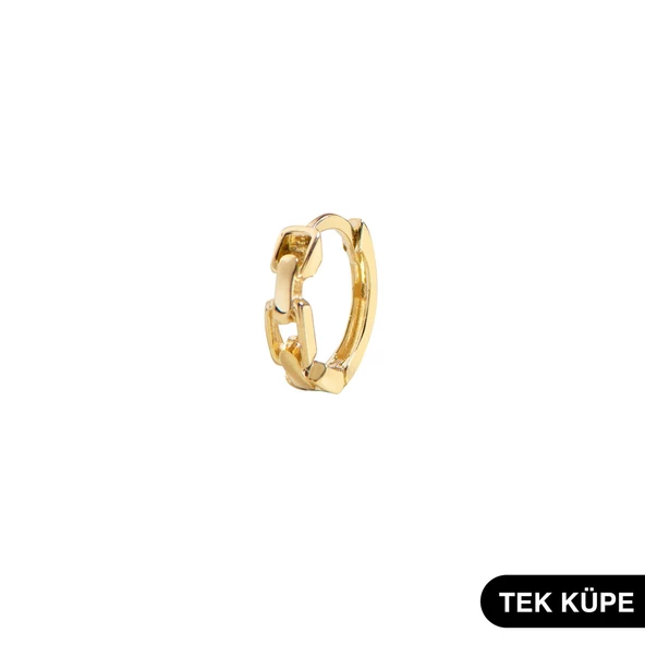 14 Ayar Tek Halka Altın Küpe 0,55 gr - 5