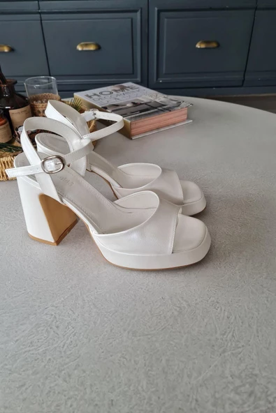 024 5000 Topukla Kadın Saten Platformlu 10 cm Abiye Ayakkabı - 4