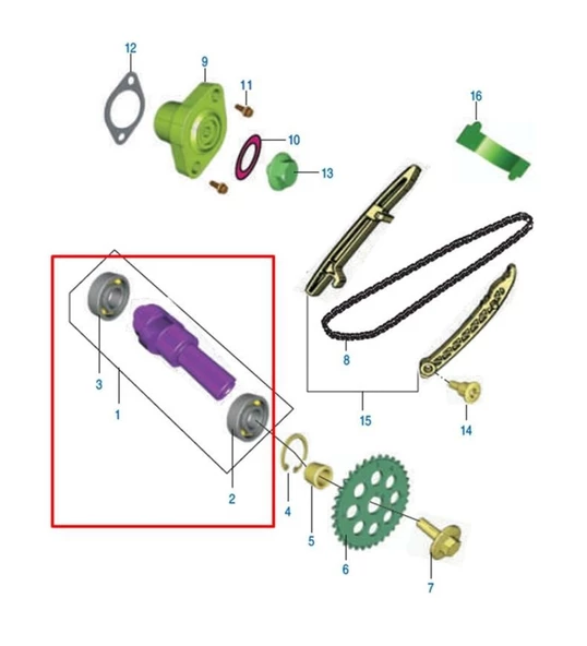 Bajaj Pulsar Ns 200 ,Rs 200 Uyumlu Eksantrik Mili Tek Yivli Kam Euro3 Yan Sanayi 2014-2017_Supermoto - Resim 2