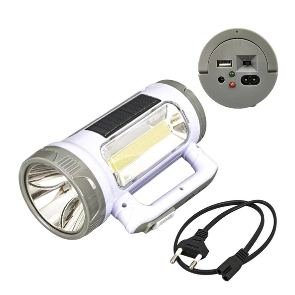 Powermaster JA-1953 5W Solar + Şarjlı Işıldak El Feneri - 4