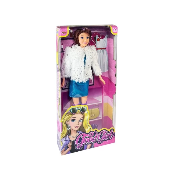 WG-66770 Parlak Elbiseli Ceketli Bebek 29 cm -Vardem - Resim 2