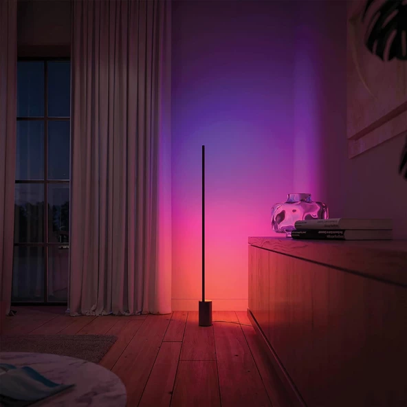 Philips Hue Gradient Signe Akıllı Led Zemin Işığı, Lambader, Siyah - 8