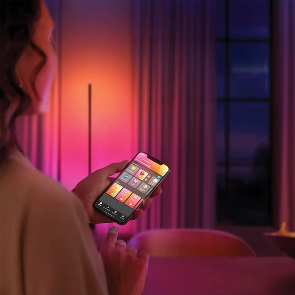 Philips Hue Gradient Signe Akıllı Led Zemin Işığı, Lambader, Siyah - 6
