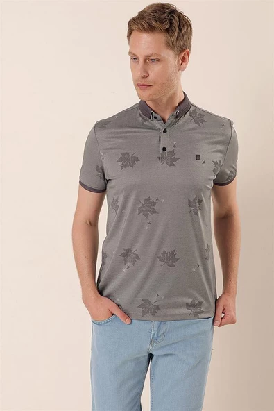 Siyah Kısa Kollu Baskılı Örme Pamuklu Casual Slim Fit Dar Kesim T-Shirt 1011230173 ürün görseli