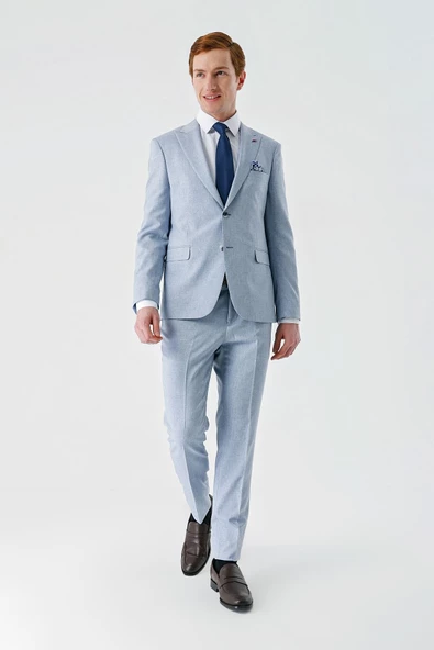 Mavi Örme Kırlangıç Yaka 6 Drop Slim Fit Dar Kesim Klasik Takım Elbise 1001240112 - 3
