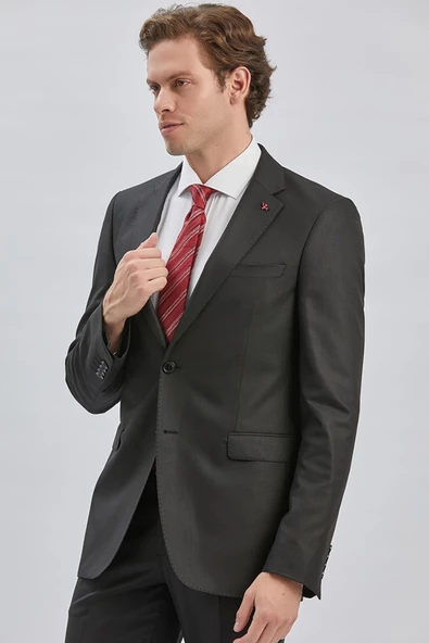 Koyu Lacivert Çizgili Kırlangıç Yaka Astarlı 6 Drop Slim Fit Dar Kesim Takım Elbise 1001240175 - 4